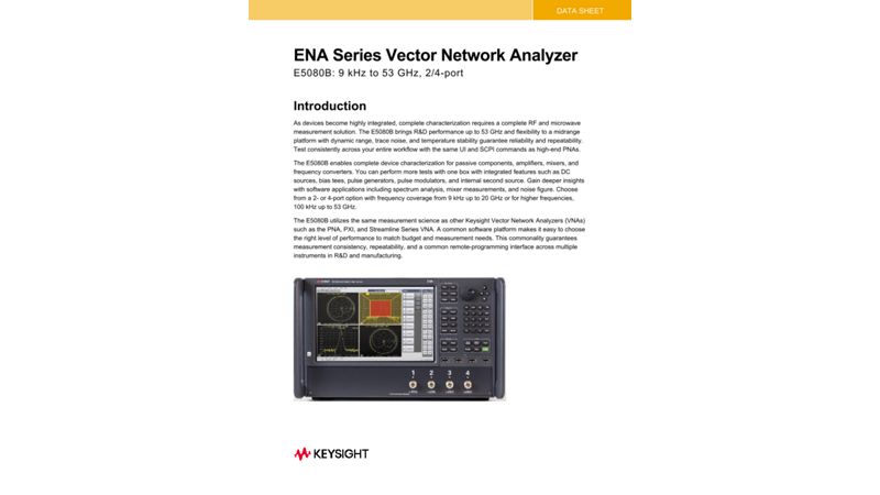 E5080B ENA Vector Network Analyzer